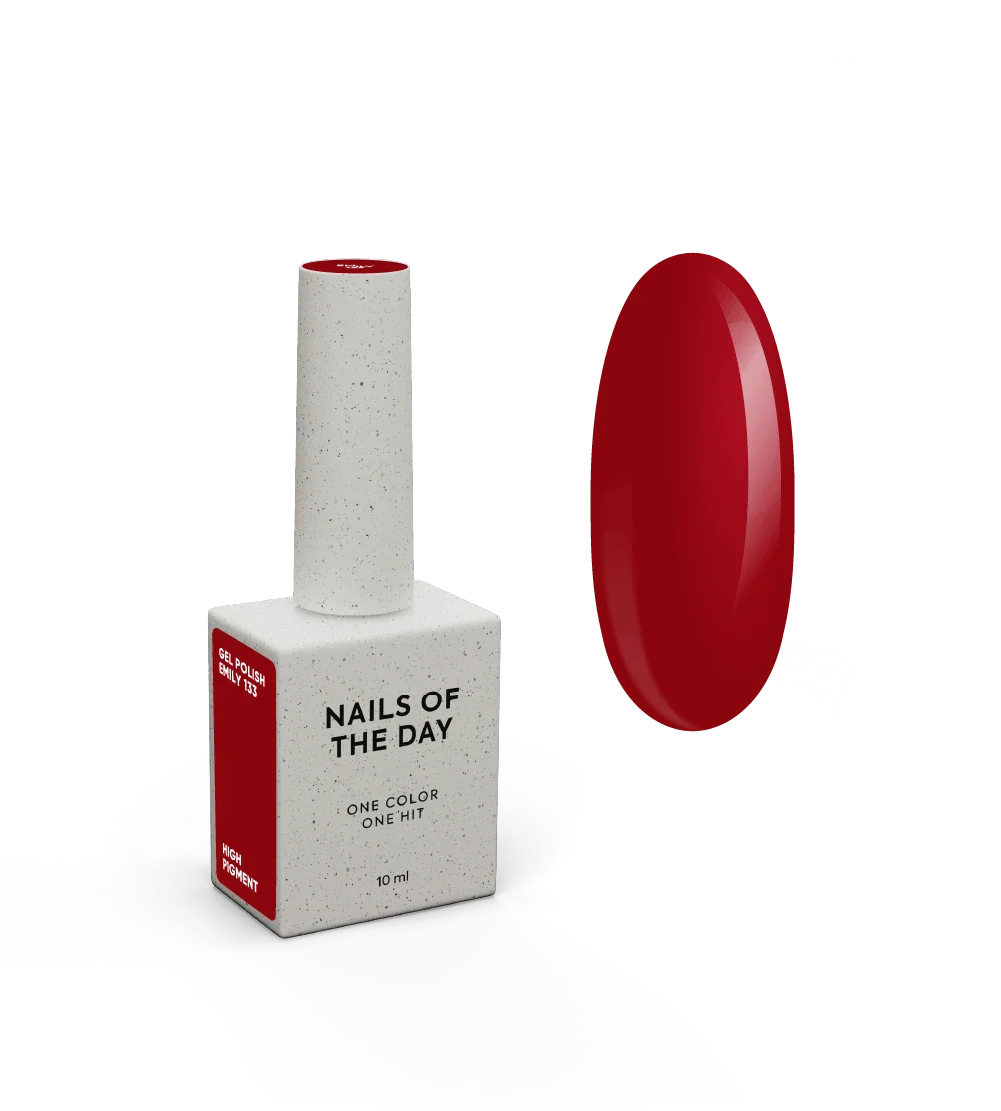 NAILSOFTHEDAY Let’s Special Emily — esmalte semipermanentel rojo profundo para uñas, que cubre en una sola capa, 10 ml.