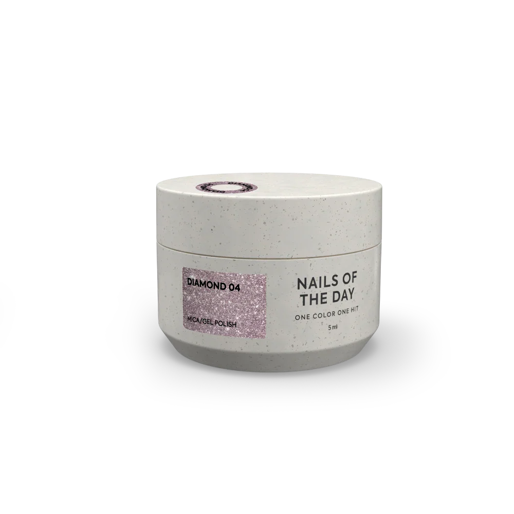 NAILSOFTHENIGHT Diamond Premium gel – esmalte en gel 04 — Esmalte semipermanente rosa dorado con finas hojas metálicas para uñas, 5 ml
