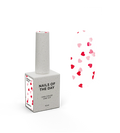 NAILSOFTHEDAY Kupidon top 01: top delicado para uñas con corazones de color rojo intenso y rosa, sin capa pegajosa, 10 ml