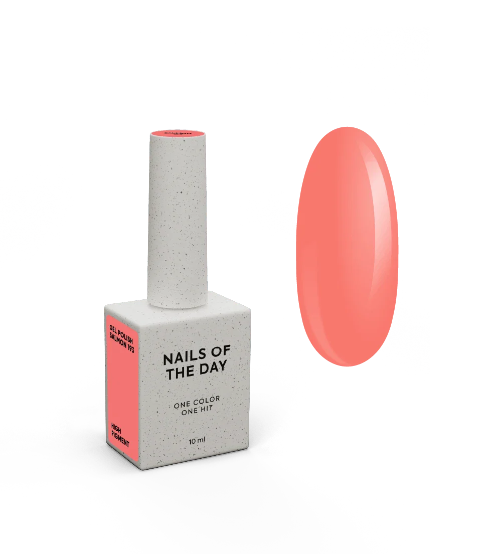 NAILSOFTHEDAY Let's Special Salmon: esmalte semipermanente  de uñas  especial salmón superpuesto en una capa, 10 ml