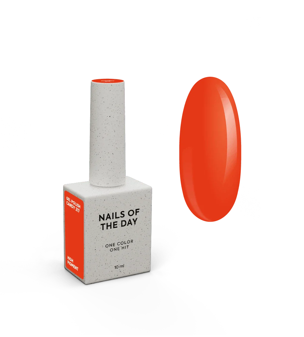 NAILSOFTHEDAY Let's Special Candy: un esmalte semipermanente coral saturado especial y brillante que se superpone en una capa, 10 ml