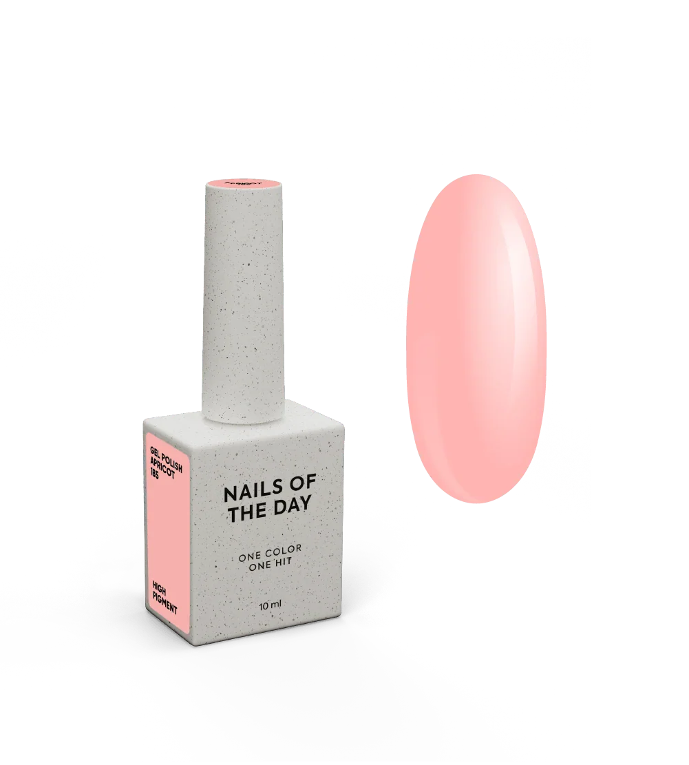 NAILSOFTHEDAY Let's Special Apricot — esmalte esemipermanente para uñas de albaricoque que cubre en una capa, 10 ml