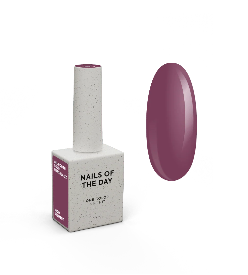 NAILSOFTHEDAY Let's Special Cold Marsala: esmalte semipermanente burdeos claro para uñas que cubre una capa, 10 ml