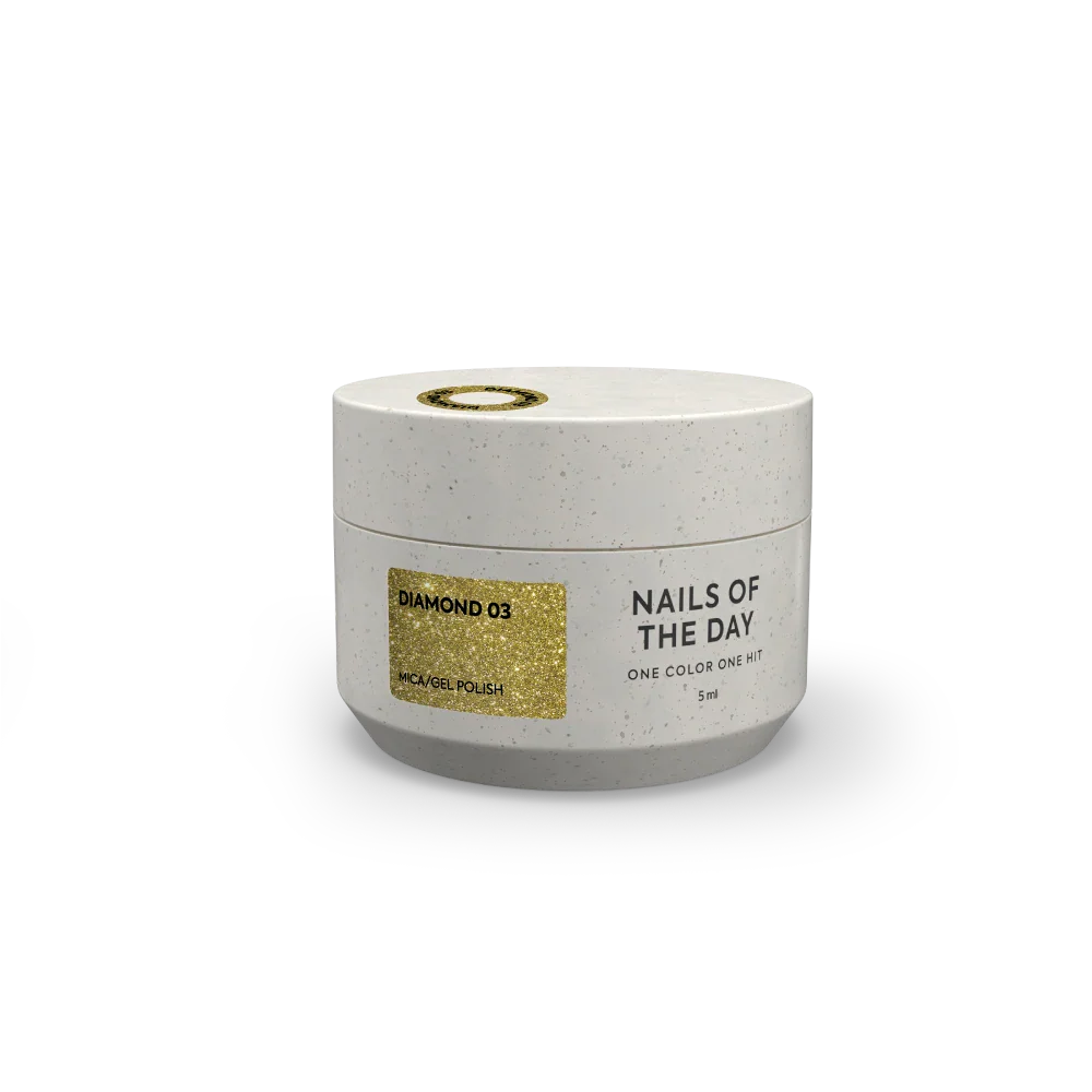 NAILSOFTHENIGHT Diamond Premium gel – esmalte en gel 03 — esmalte en gel dorado con esmalte de uñas metálico fino, 5 ml