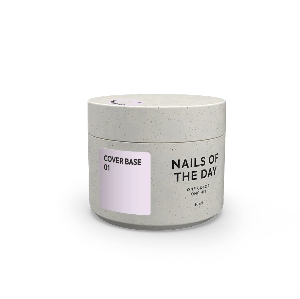 Nailsoftheday Cover base NEW Formula 01  - base de camuflaje rosa claro para uñas, 10 ml