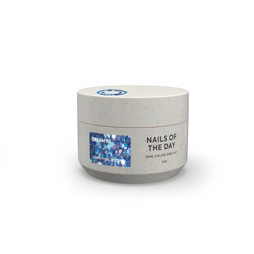NAILSOFTHENIGHT Dream gel 02 — gel de diseño con increíbles hexágonos de diferentes tamaños y purpurina para uñas, 5 g