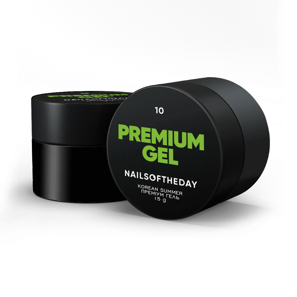 NAILSOFTHEDAY Premium gel 10 - gel de construcción de color verde lima intenso, 15 ml