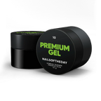 NAILSOFTHEDAY Premium gel 10 - gel de construcción de color verde lima intenso, 15 ml