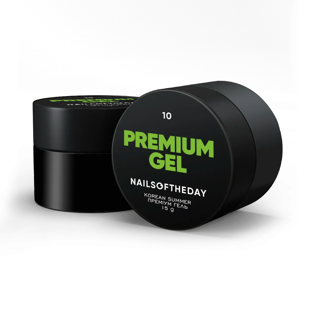 NAILSOFTHEDAY Premium gel 10 - gel de construcción de color verde lima intenso, 15 ml