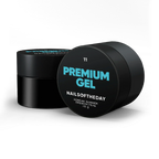 NAILSOFTHEDAY Premium gel 11 - gel de construcción de color azul, 15 ml
