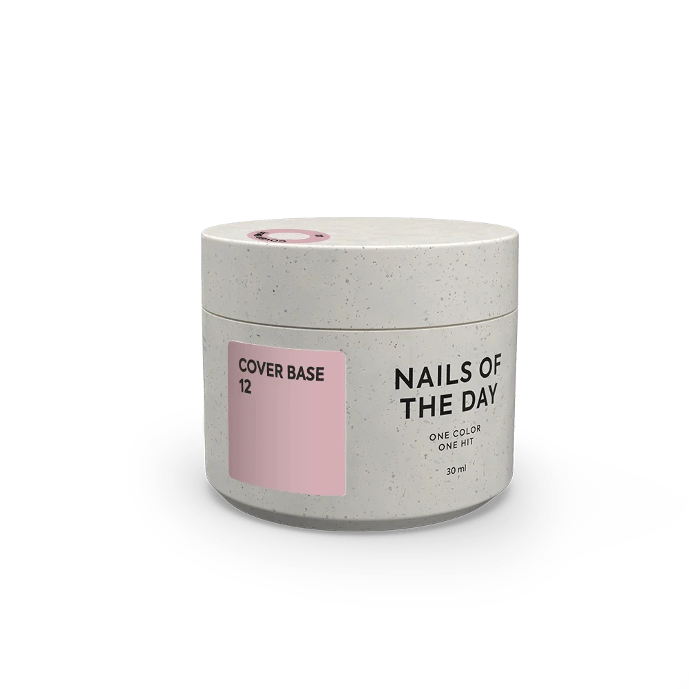 Nailsoftheday Cover base NEW Formula 12 —  base camuflaje en tono beige rosado apagado para uñas, 10 ml