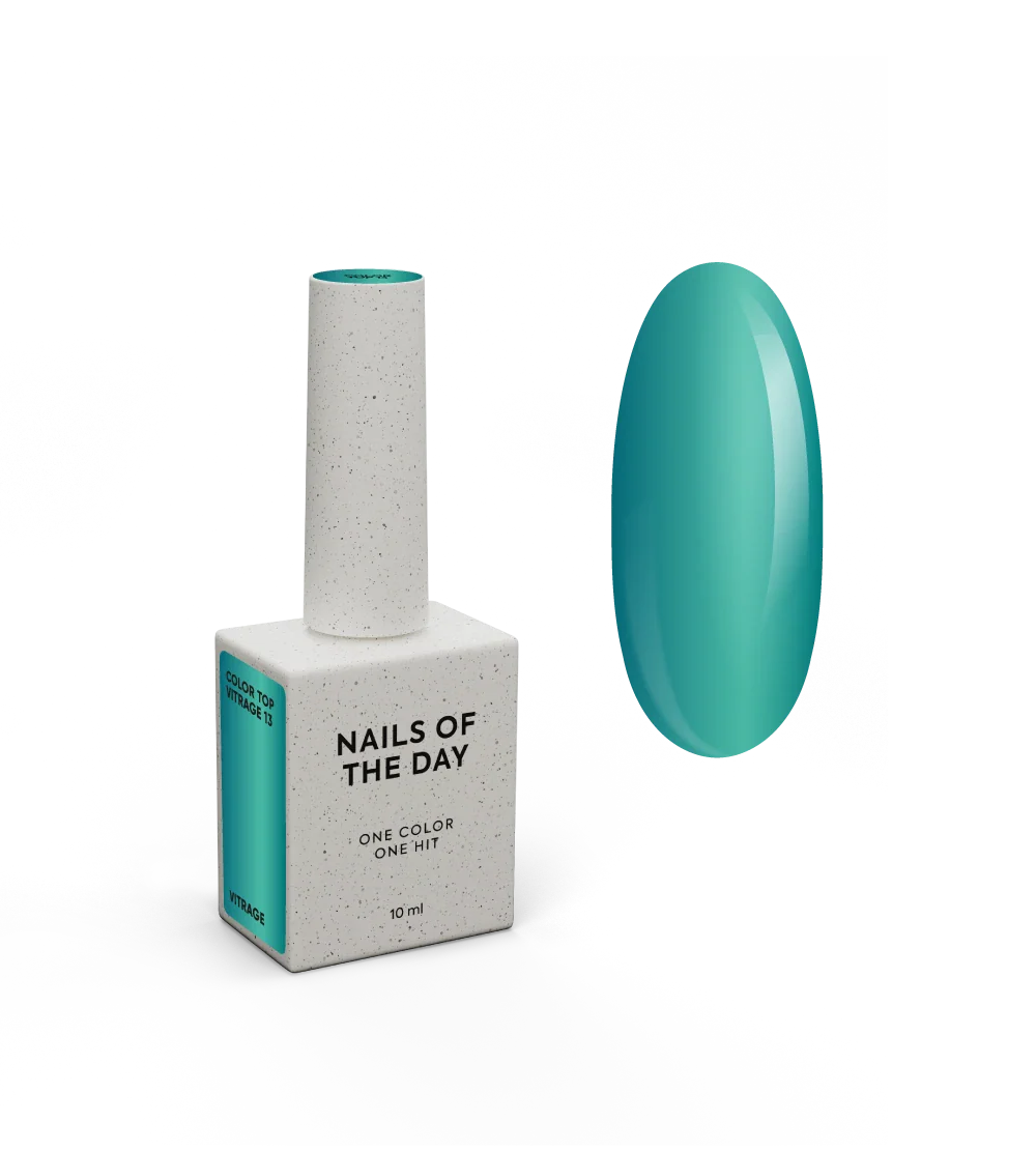 NAILSOFTHEDAY Color Top/Vitrage 13 — Top Coat Vitrage Azul Marino Profundo Semitransparente, 10 ml