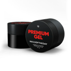 NAILSOFTHEDAY Premium gel 13 - gel de construcción de color rojo, 15 ml