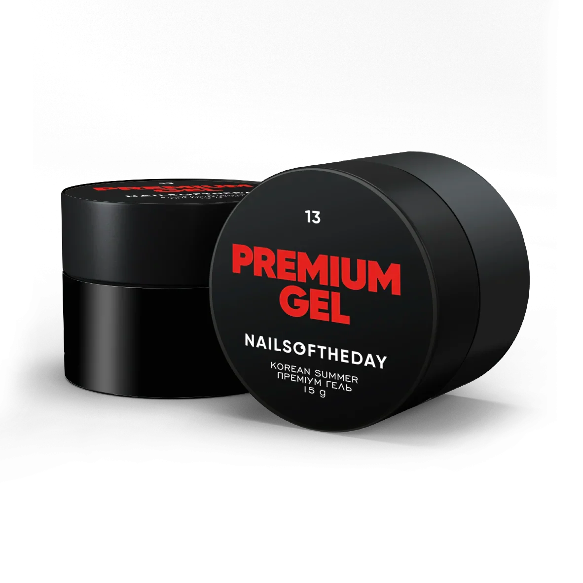 NAILSOFTHEDAY Premium gel 13 - gel de construcción de color rojo, 15 ml