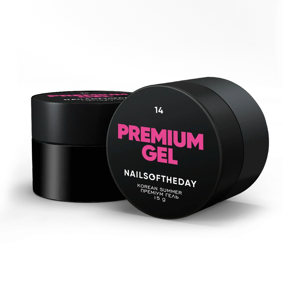 NAILSOFTHEDAY Premium gel 14 - gel de construcción de color rosa intenso, 15 ml
