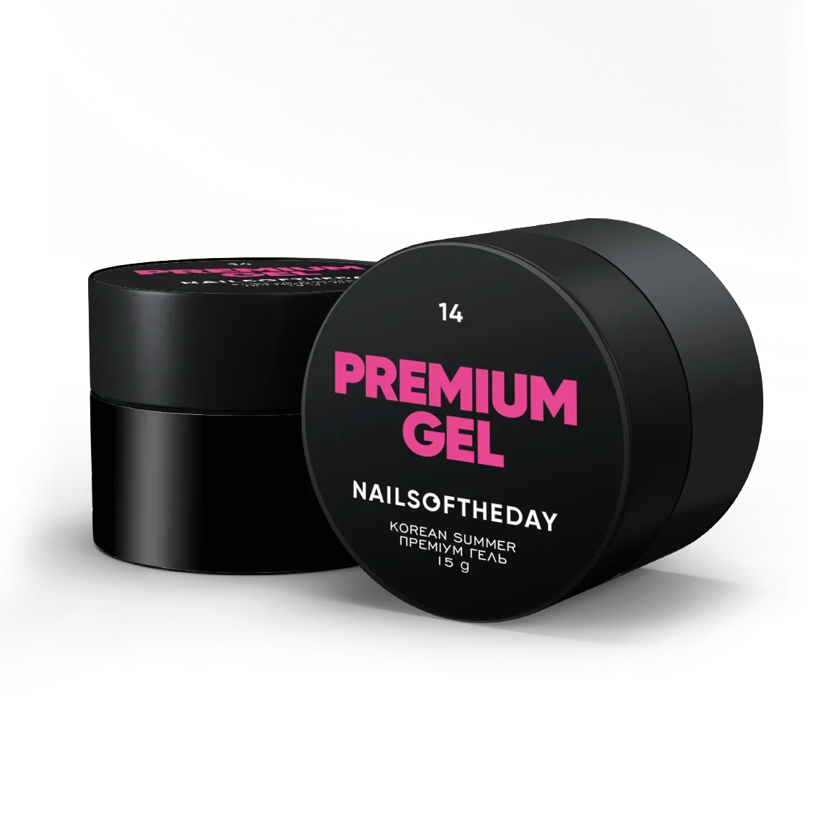 NAILSOFTHEDAY Premium gel 14 - gel de construcción de color rosa intenso, 15 ml