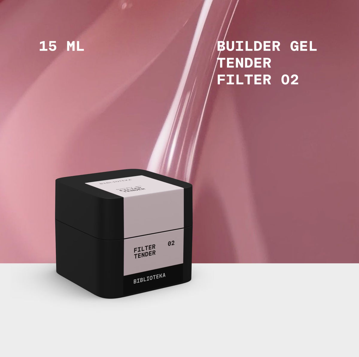 BIBLIOTEKA Builder Gel n.º 02 Tender FILTER - Rosa beige cálido