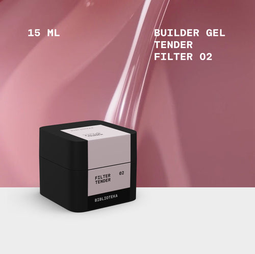 BIBLIOTEKA Builder Gel n.º 02 Tender FILTER - Rosa beige cálido