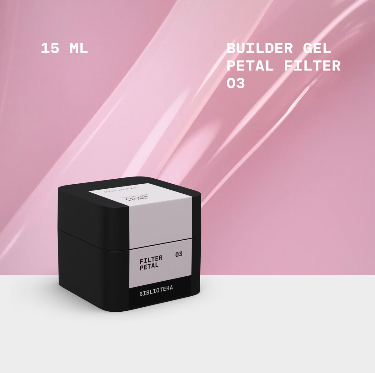 BIBLIOTEKA Builder Gel n.º 03 Petal FILTER - Rosa suave