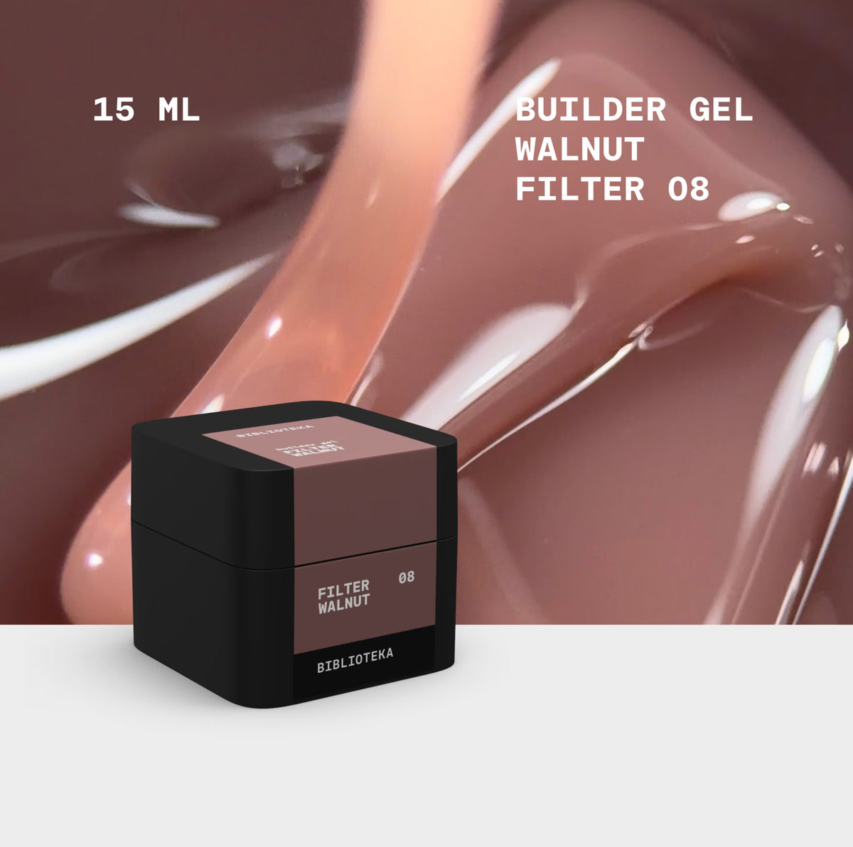 BIBLIOTEKA Builder Gel n.º 08 Walnut FILTER - Nogal