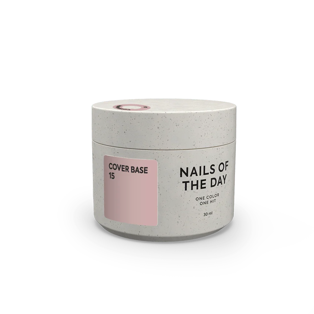 Nailsoftheday Cover base NEW Formula 15 —  base camuflaje en tono nude natural para uñas, 10 ml