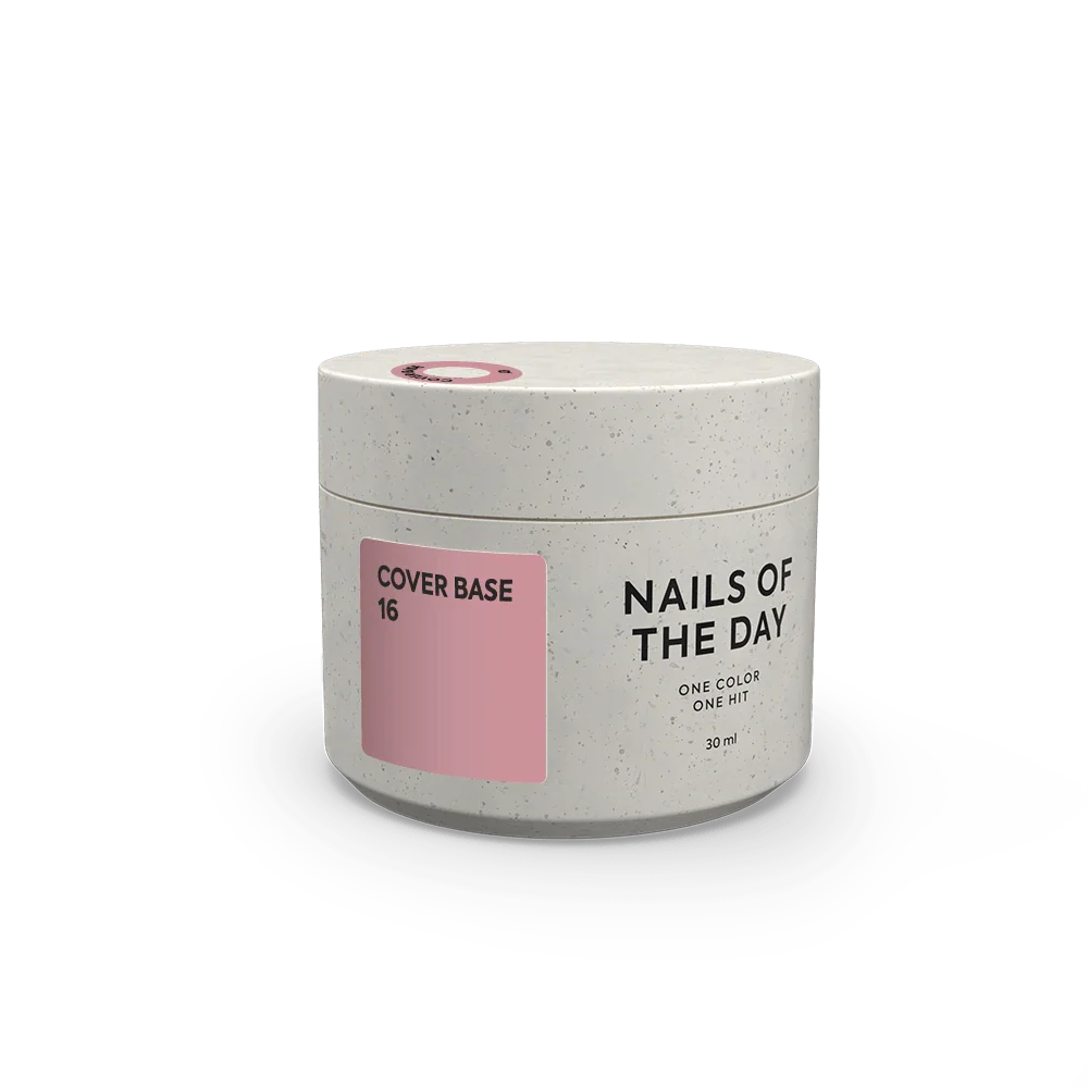 Nailsoftheday Cover Base NEW Formula 16 -  base camuflaje en tono nude natural oscuro para uñas, 10 ml