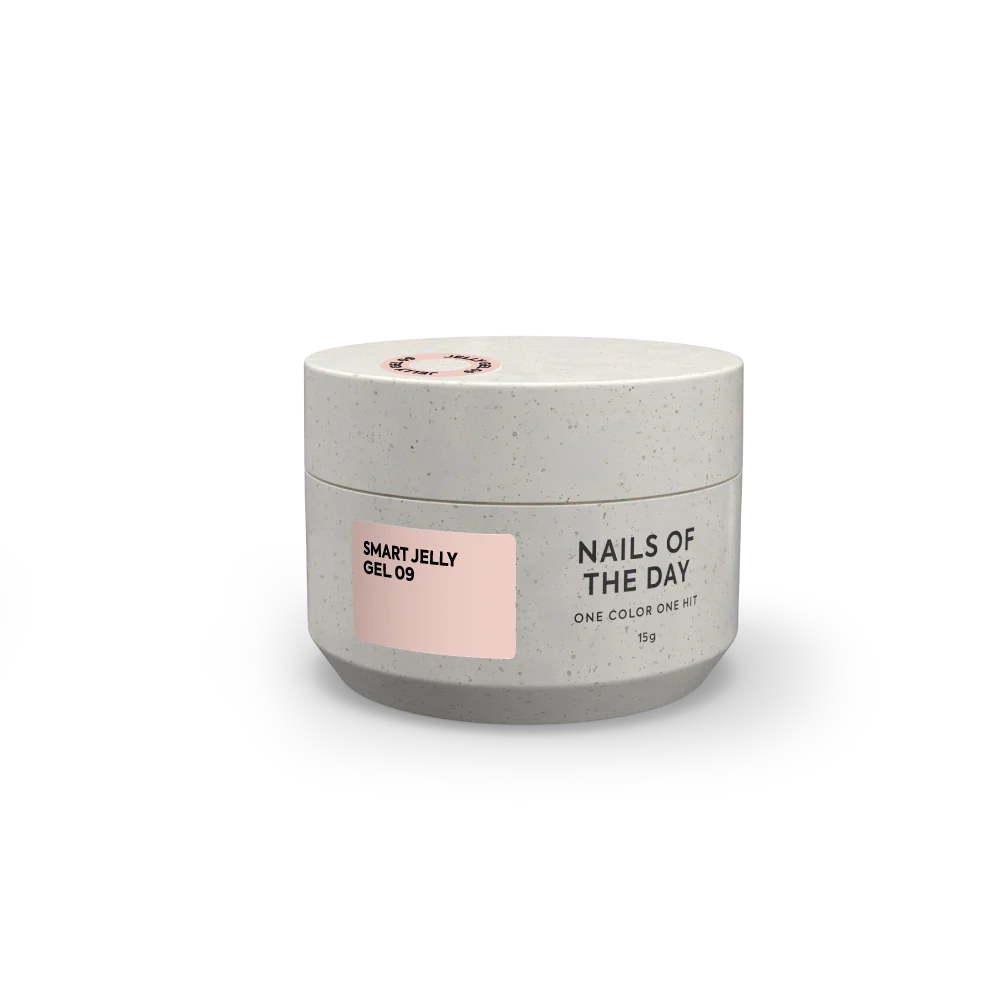 NAILSOFTHEDAY Smart Jelly gel 09 — gel de construcción para uñas color beige leche, 15 g