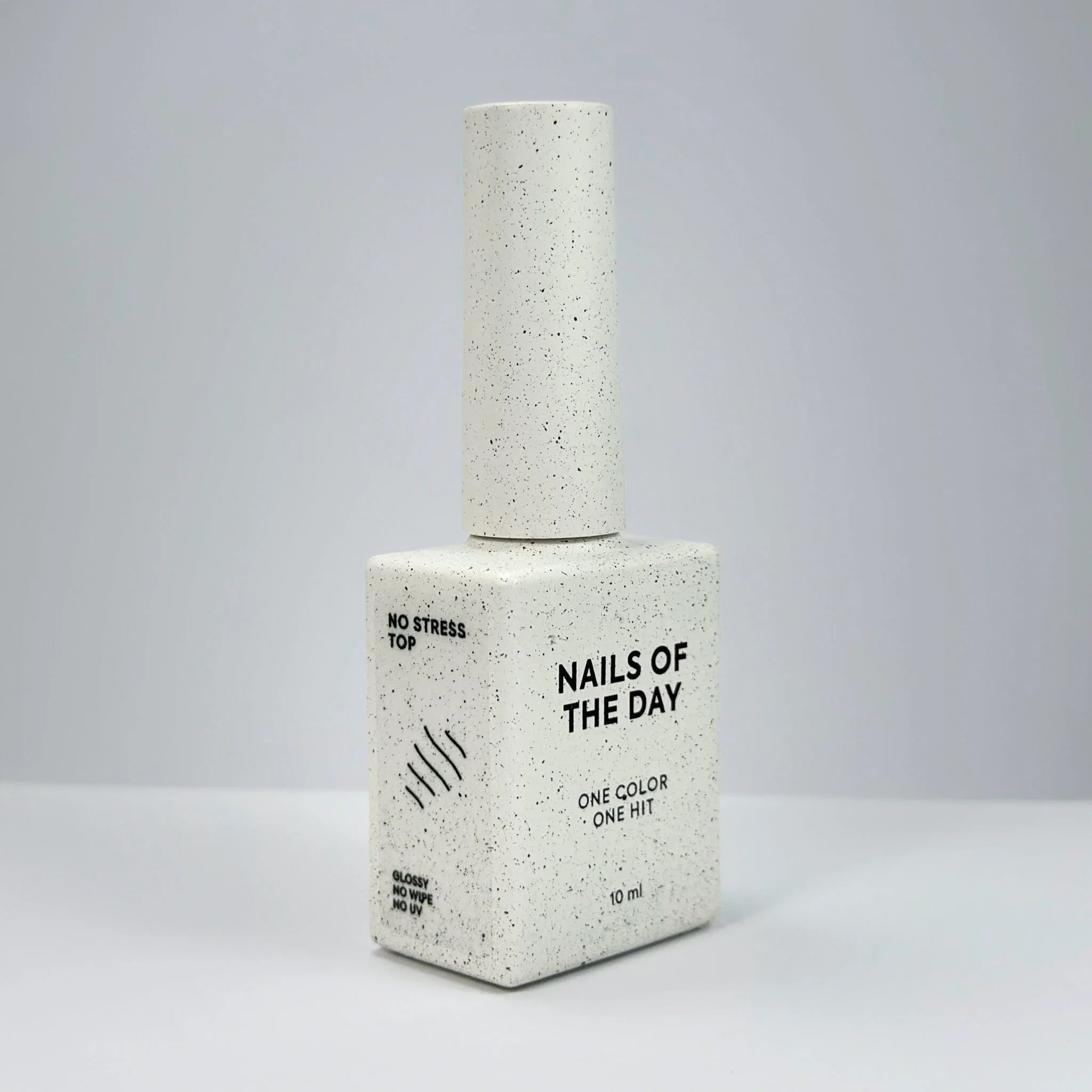 NAILSOFTHEDAY No Stress Top No Wipe — top brillante sin capa pegajosa y sin filtros UV, top ANTIRRAYAS, 10 ml