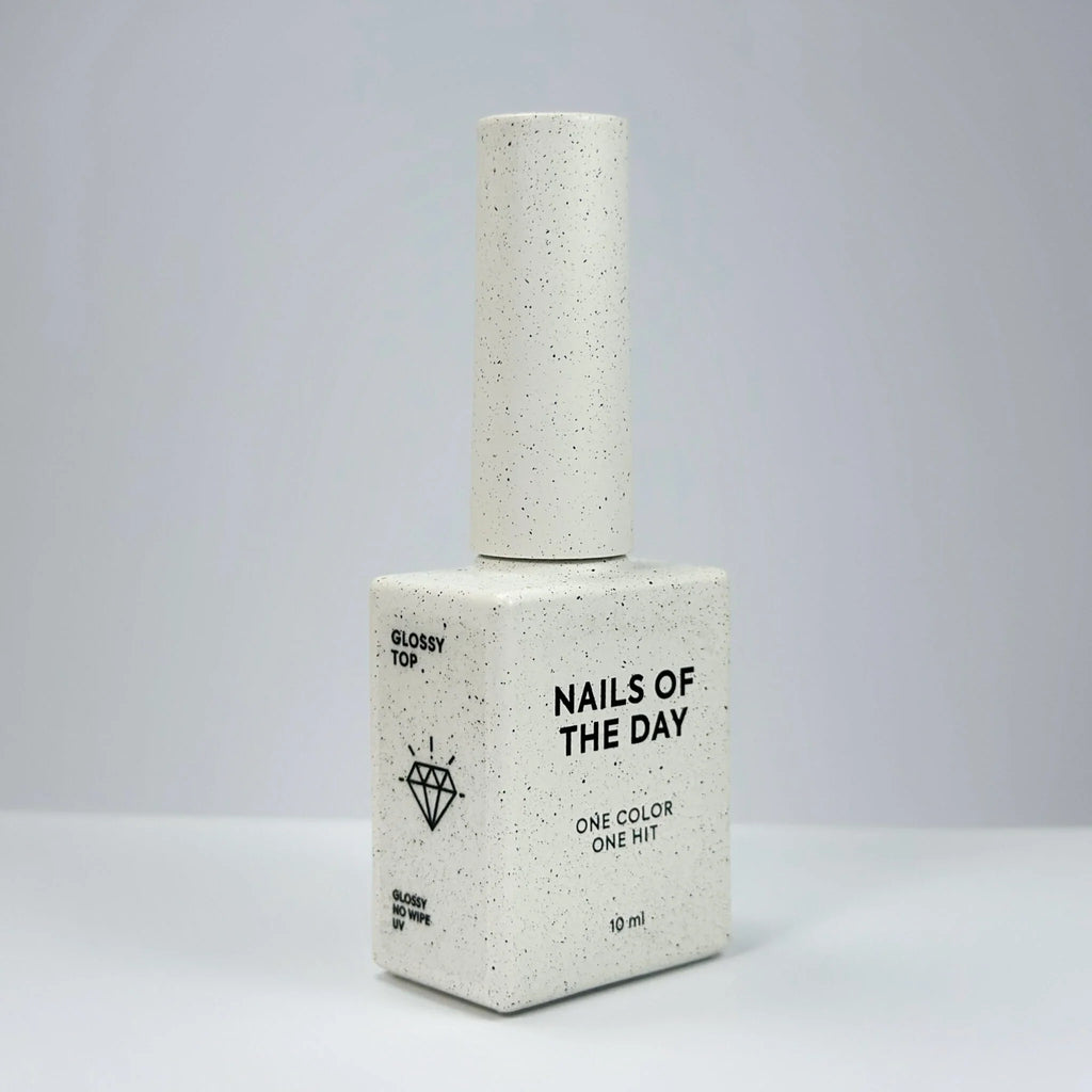 NAILSOFTHEDAY Glossy Top No Wipe – top brillante sin capa pegajosa y con filtros UV, 10 ml