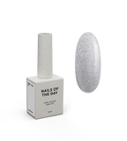 NAILSOFTHEDAY Party top 03 — transparente con purpurina holográfica sin capa pegajosa para uñas, 10 ml