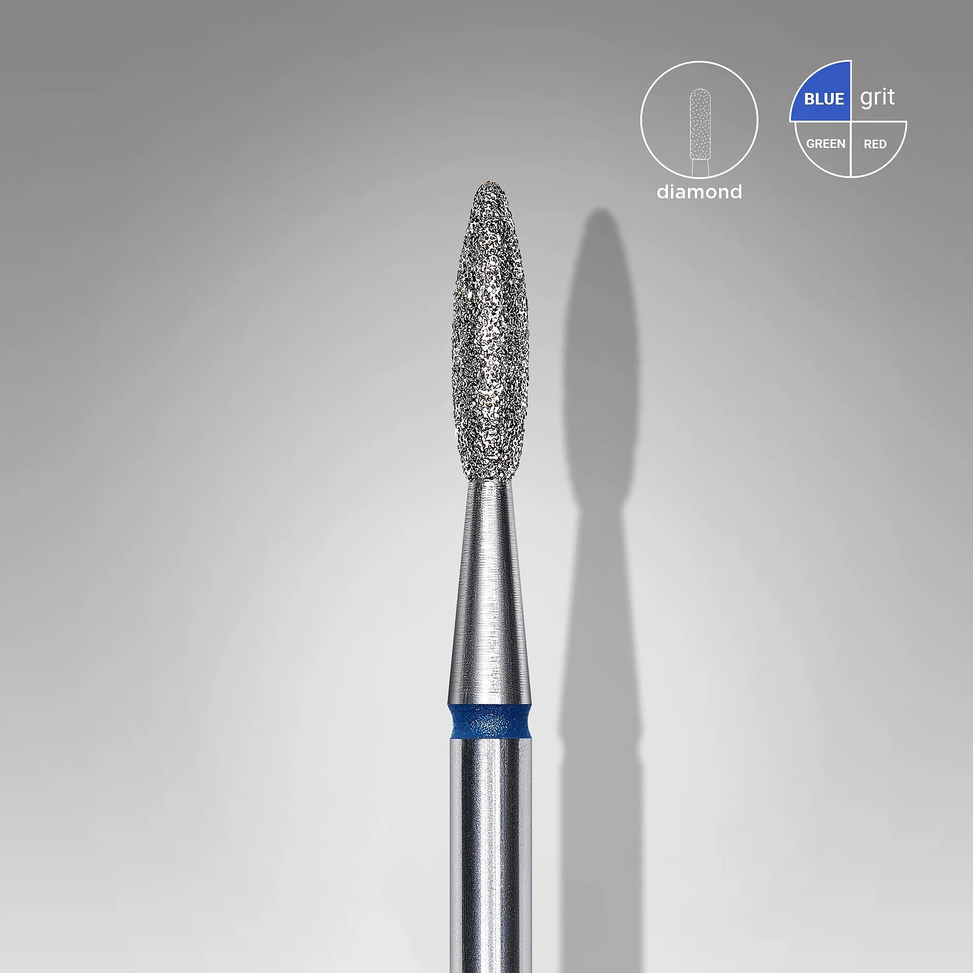 Fresa de diamante Llama. Azul, 2.1mm. FA10B021/8