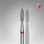 Fresa de diamante Llama. Roja, 2.1mm. FA10R021/8