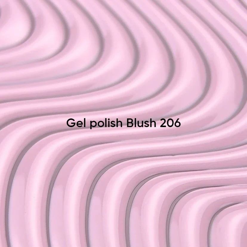 NAILSOFTHEDAY Gel polish Blush 206 — delicado tono rosa con cobertura total en una sola capa, 10 ml.