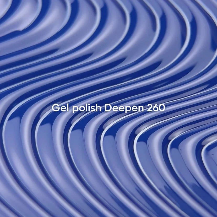 NAILSOFTHEDAY Gel polish Deepen 260 — tono azul profundo con cobertura total en una sola capa, 10 ml.