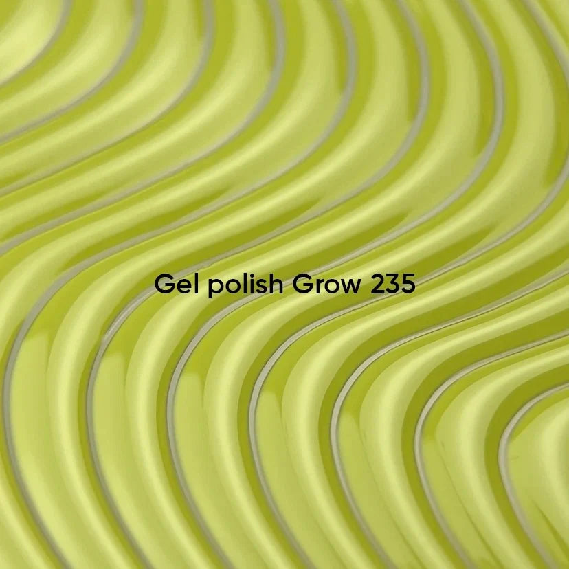 NAILSOFTHEDAY Gel polish Grow 235 — tono verde con cobertura total en una sola capa, 10 ml.