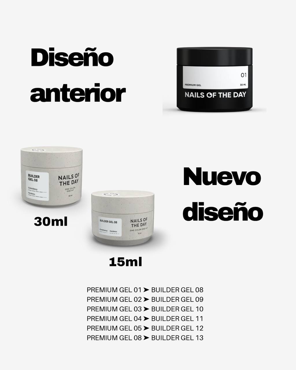 NAILSOFTHEDAY Builder Gel 12 — gel rosa nude para extensiones de uñas, 15 ml