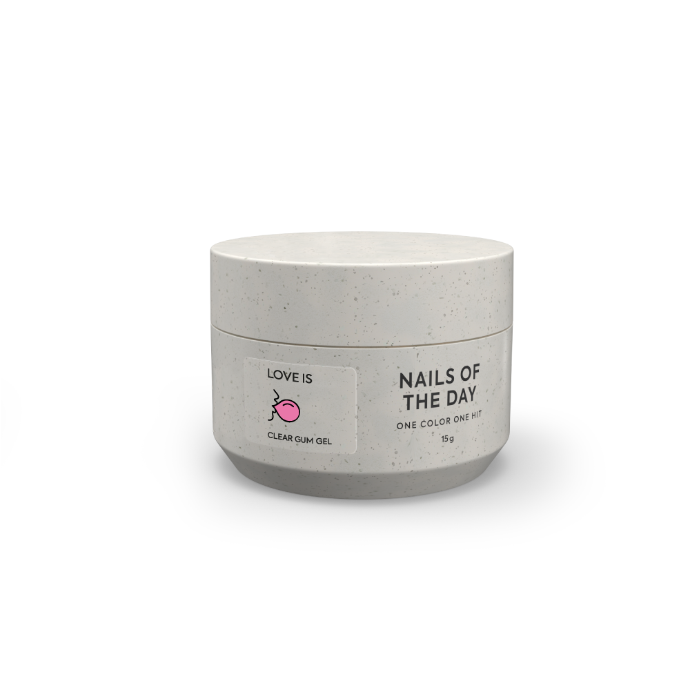 NAILSOFTHEDAY Love is Clear: gel-chicle  transparente para crear diseños voluminosos en las uñas, 15 g