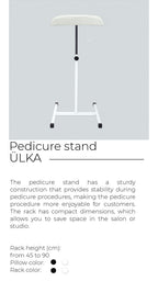 Ülka Soporte para pedicura con almohada