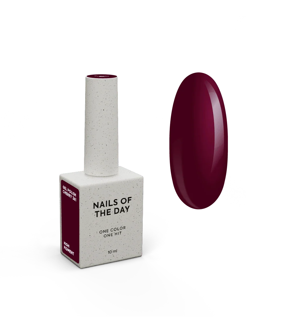 NAILSOFTHEDAY Let's Special Cherry: esmalte semipermanente de color cereza para uñas que cubre una capa, 10 ml