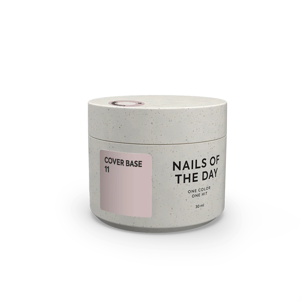 Nailsoftheday Cover base NEW Formula 11 — base camuflaje semitransparente en tono nude suave para uñas, 10 ml