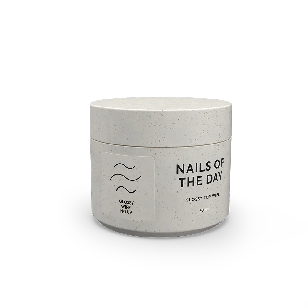 NAILSOFTHEDAY Glossy top wipe - Top brillante con una capa pegajosa, sin filtros UV, 10 ml