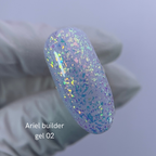 NAILSOFTHENIGHT Ariel gel 02 — gel constructor con escamas de yuki multicolores para uñas, 15 g