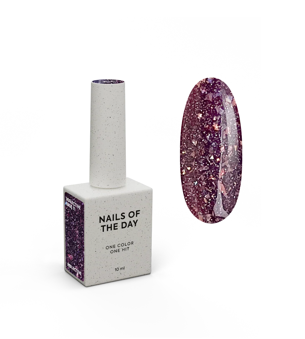 NAILSOFTHENIGHT Reflective base 11 — base reflectante de camuflaje con brillo, 10 ml