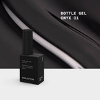 BIBLIOTEKA Bottle Gel №01 Onyx – gel negro translúcido, 10 ml