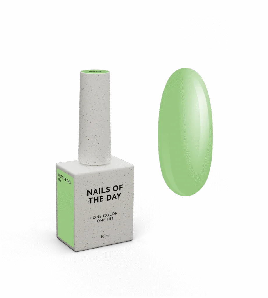 NAILSOFTHEDAY Bottle gel 06 – gel súper fuerte (verde claro), 10 ml