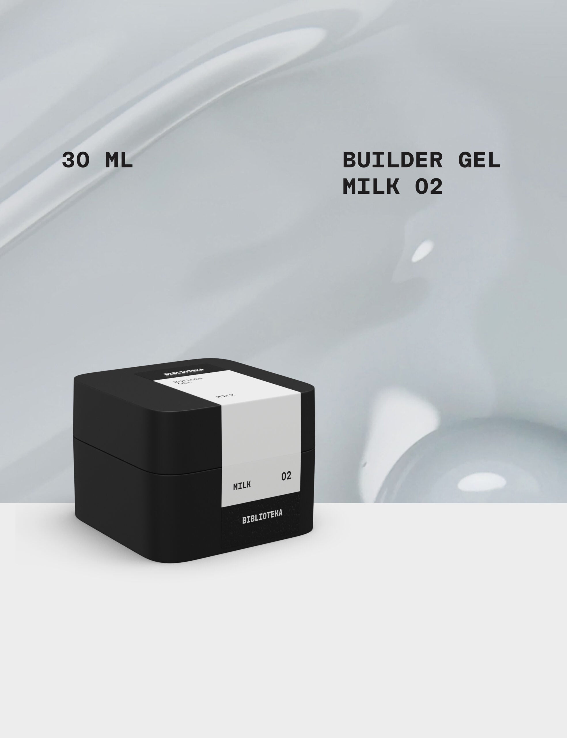 BIBLIOTEKA Builder Gel № 02 Milk - lechoso, 30 ml