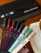 BIBLIOTEKA Set de esmaltes WARM LAYERS № 17-24
