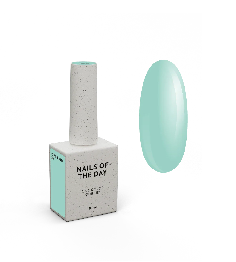 Nailsoftheday Cover base NEW Formula 20 - base camuflaje de color menta,  10 ml