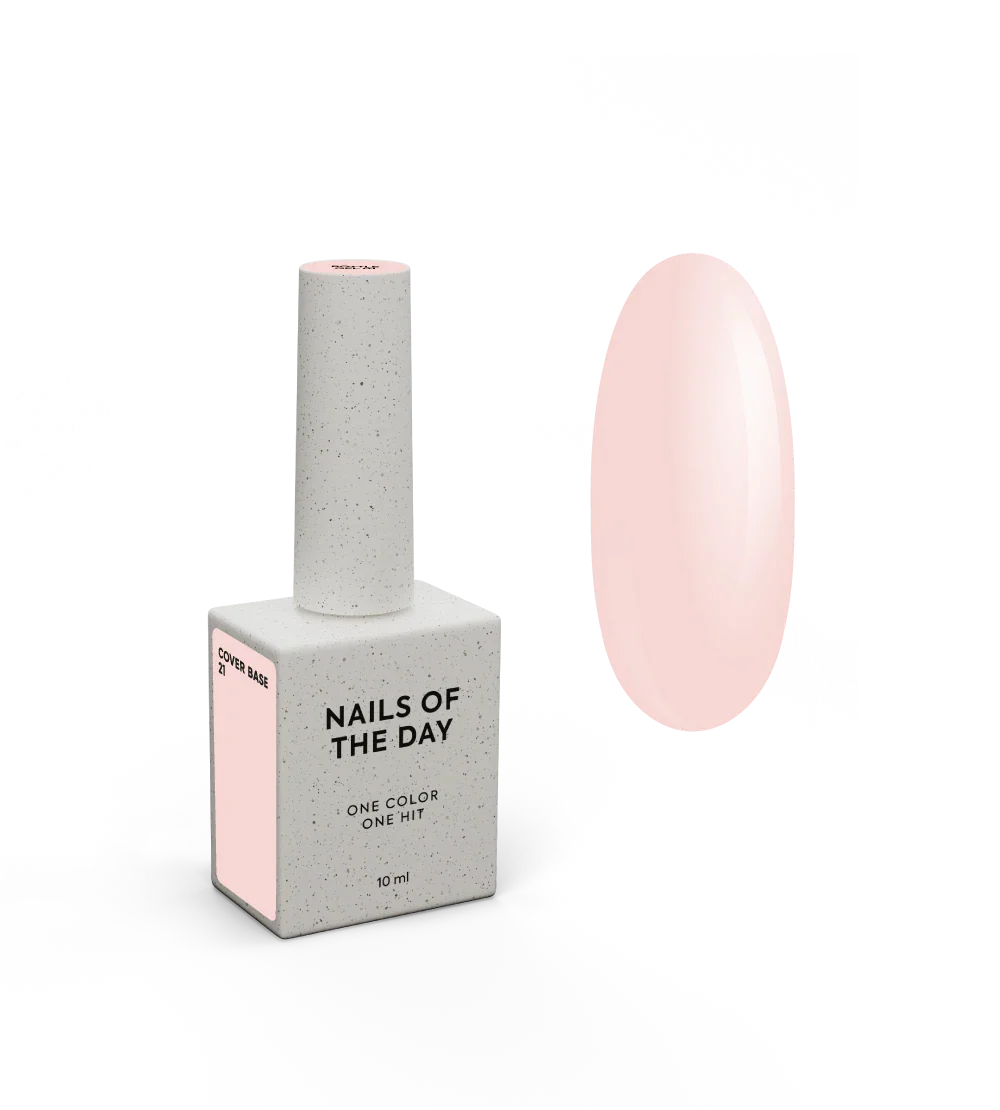 Nailsoftheday Cover base NEW Formula 21 - base camuflaje de color albaricoque delicado, 10 ml