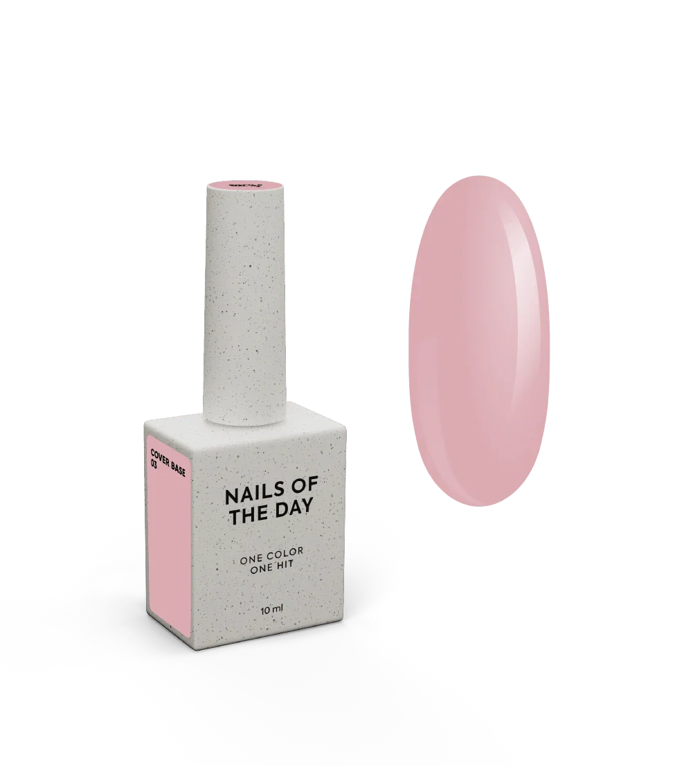 Nailsoftheday Cover base NEW Formula 03: base suave de camuflaje melocotón para uñas, 10 ml
